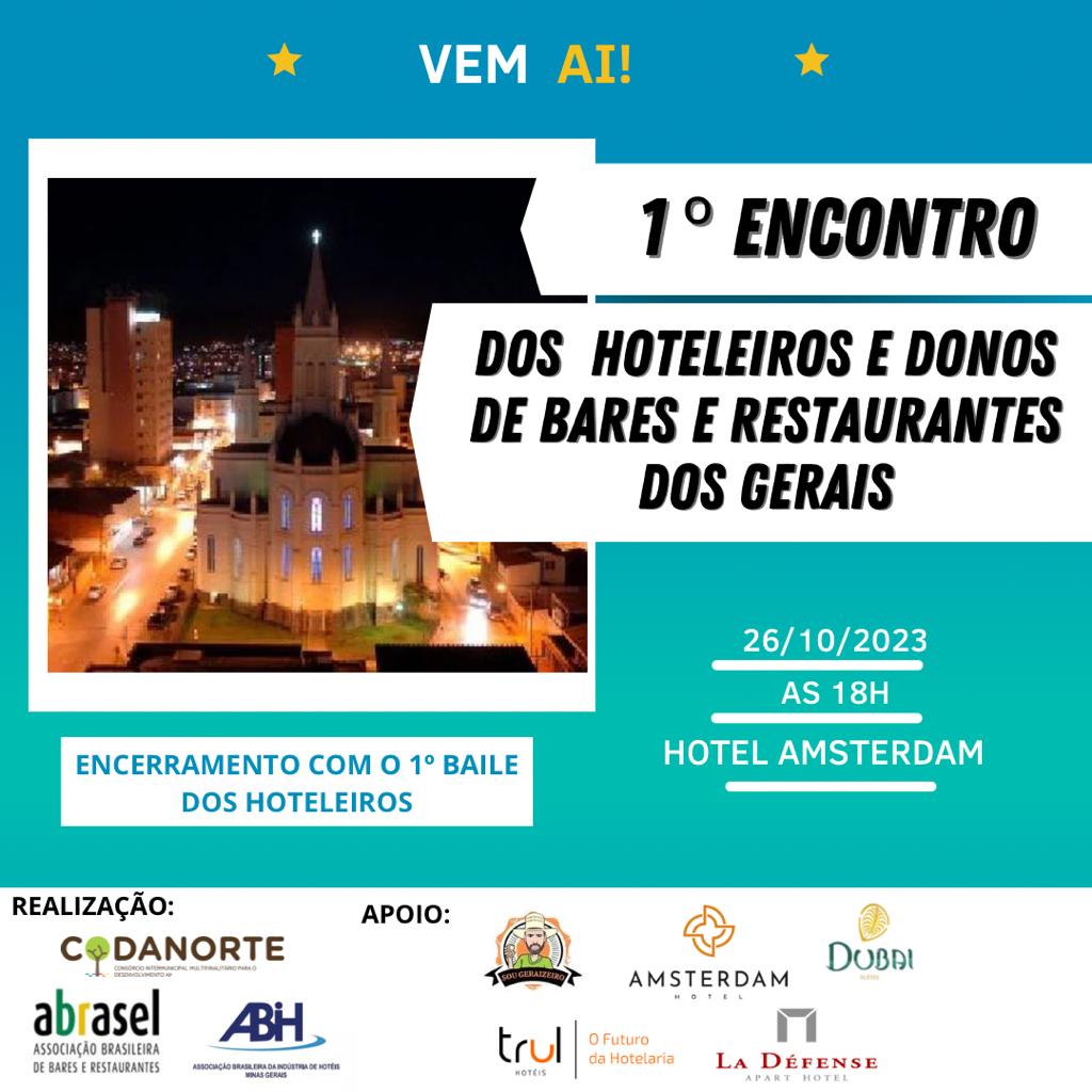 Agenda: 1º Encontro dos Hoteleiros e Donos de Bares e Restaurantes dos Gerais