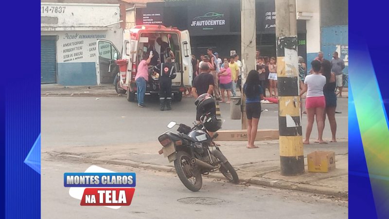 SAMU socorre idosa após ser atropelada em Montes Claros