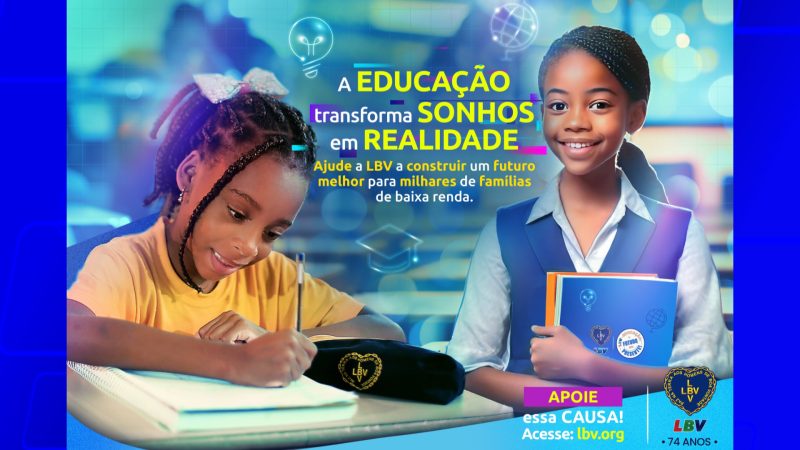 1 milhão de refeições e 18 mil kits pedagógicos: compromisso da LBV para iniciar 2024
