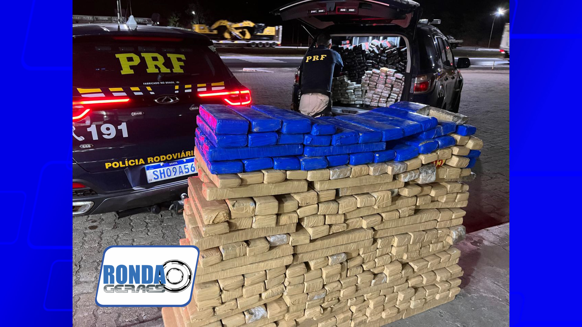 Grão Mogol: PRF apreende 500 KG de maconha em ocorrência de acidente