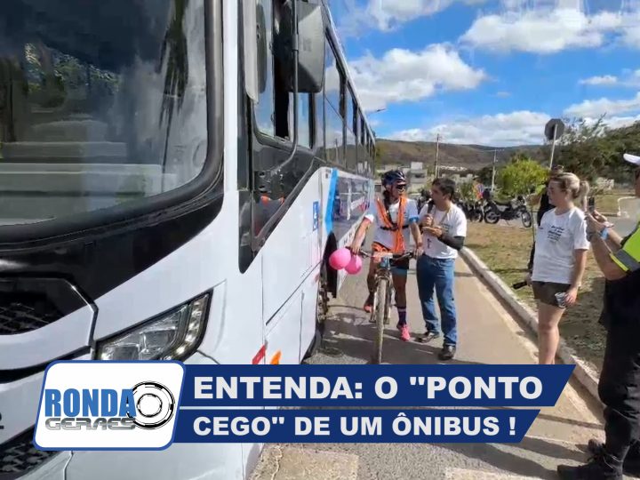 ”Ronda Geraes”: Ciclistas participam de dinâmica para entender sobre ”Ponto Cego” de um ônibus !