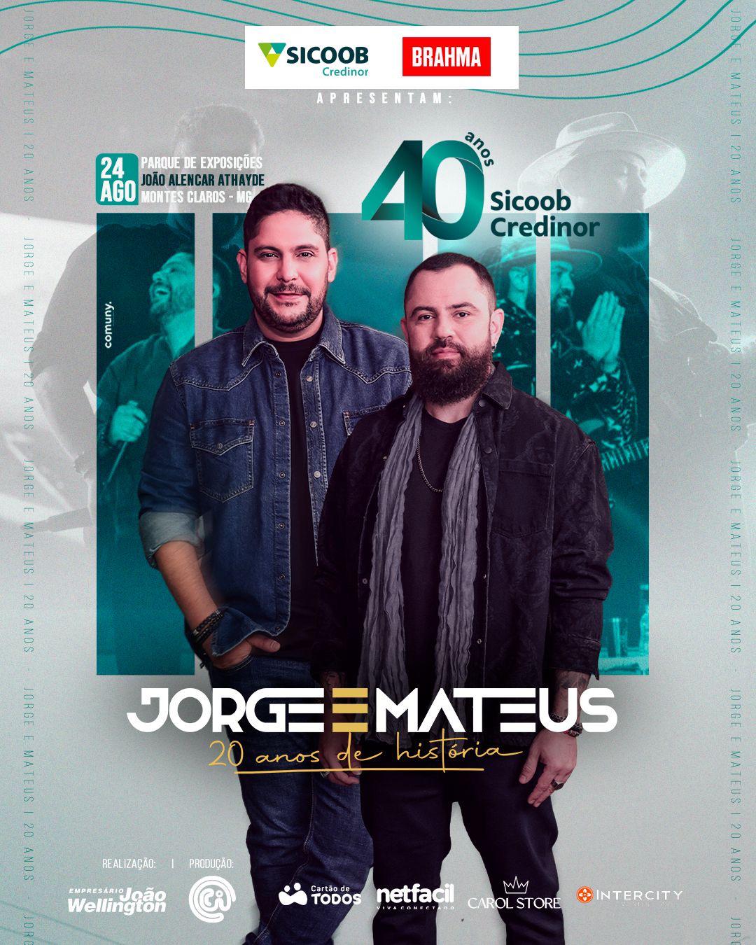 Sicoob Credinor abre as comemorações dos 40 anos com show de Jorge & Mateus