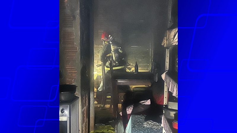 Bombeiros controlam incêndio em residência e resgatam cachorro em Montes Claros