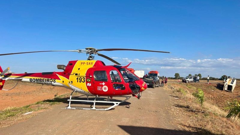 SAMU socorre vítimas de grave acidente na BR-365